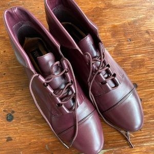 Vintage Prima Royale Maroon Booties Womens Size 10